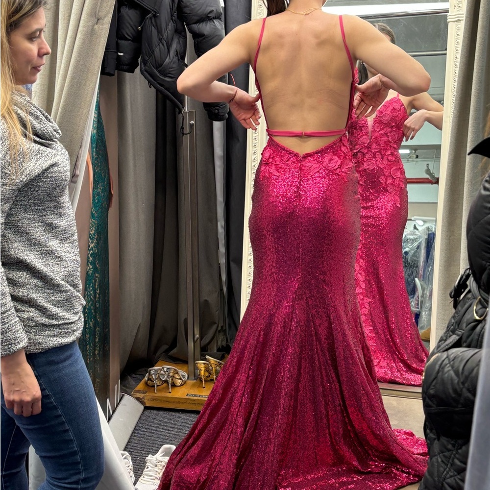 Stunning Pink Sequin Gown